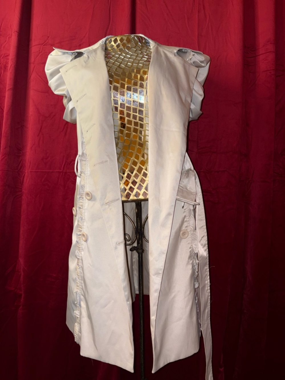 NWT Arden B. Satin Ivory Jacket Lining with Floral Label - Picture 3 of 6